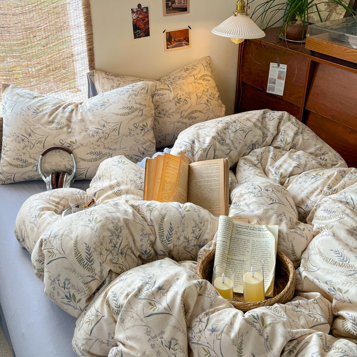 91家纺网 家纺一手货源 找家纺 （总）金丝鸟家纺 2026春夏新款全棉纯棉棉麻印花四件套