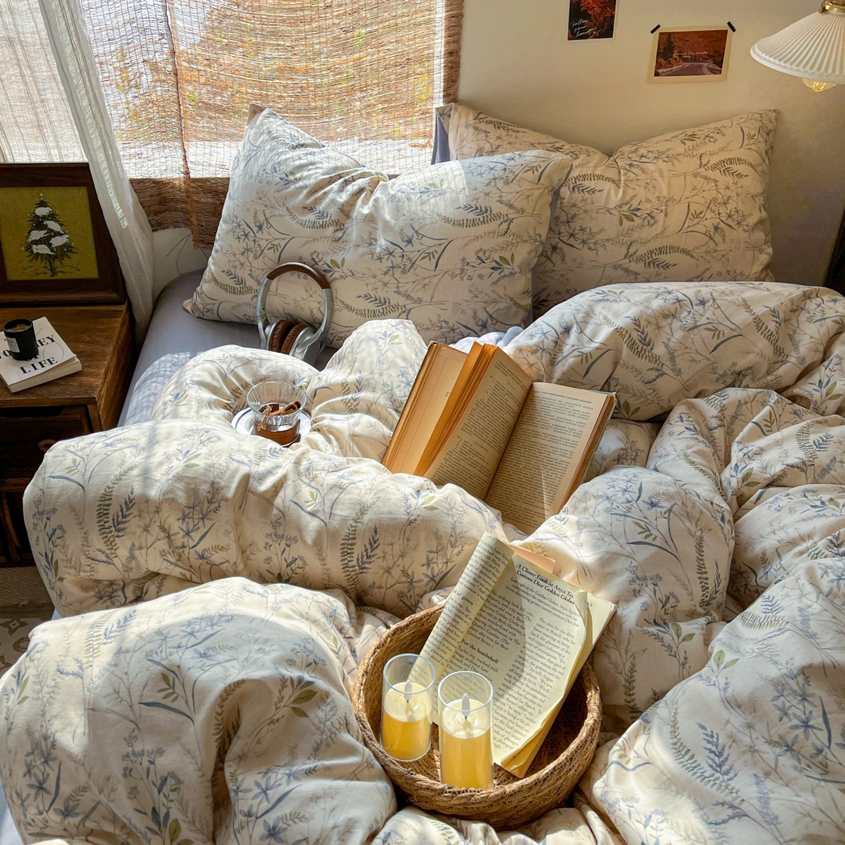 91家纺网 家纺一手货源 找家纺 （总）金丝鸟家纺 2026春夏新款全棉纯棉棉麻印花四件套