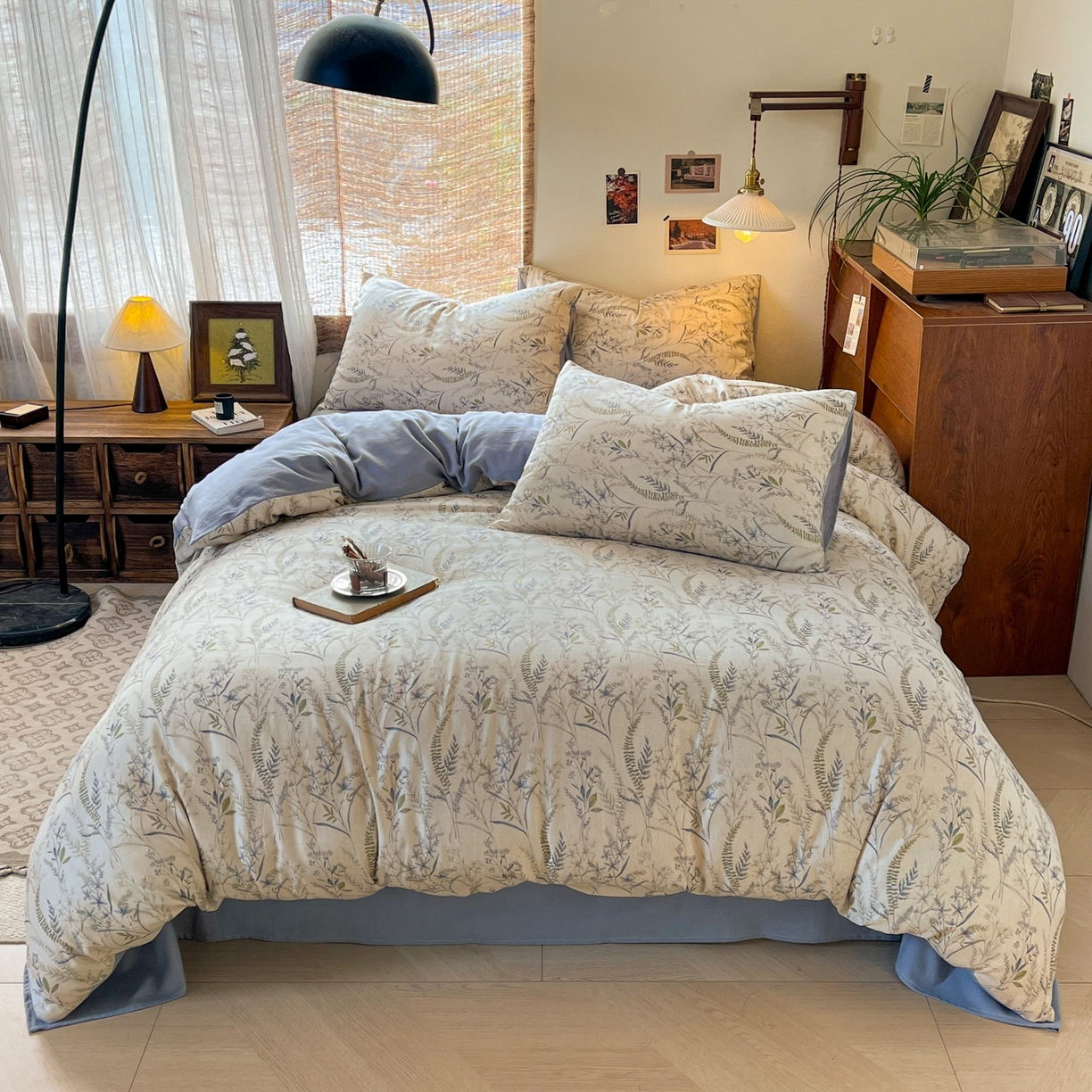 91家纺网 家纺一手货源 找家纺 （总）金丝鸟家纺 2026春夏新款全棉纯棉棉麻印花四件套