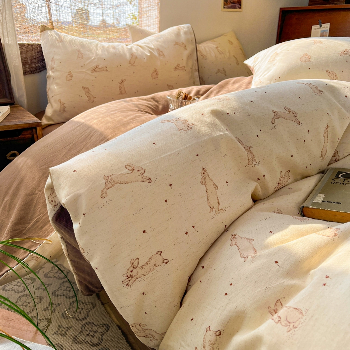 91家纺网 家纺一手货源 找家纺 （总）金丝鸟家纺 2026春夏新款全棉纯棉棉麻印花四件套