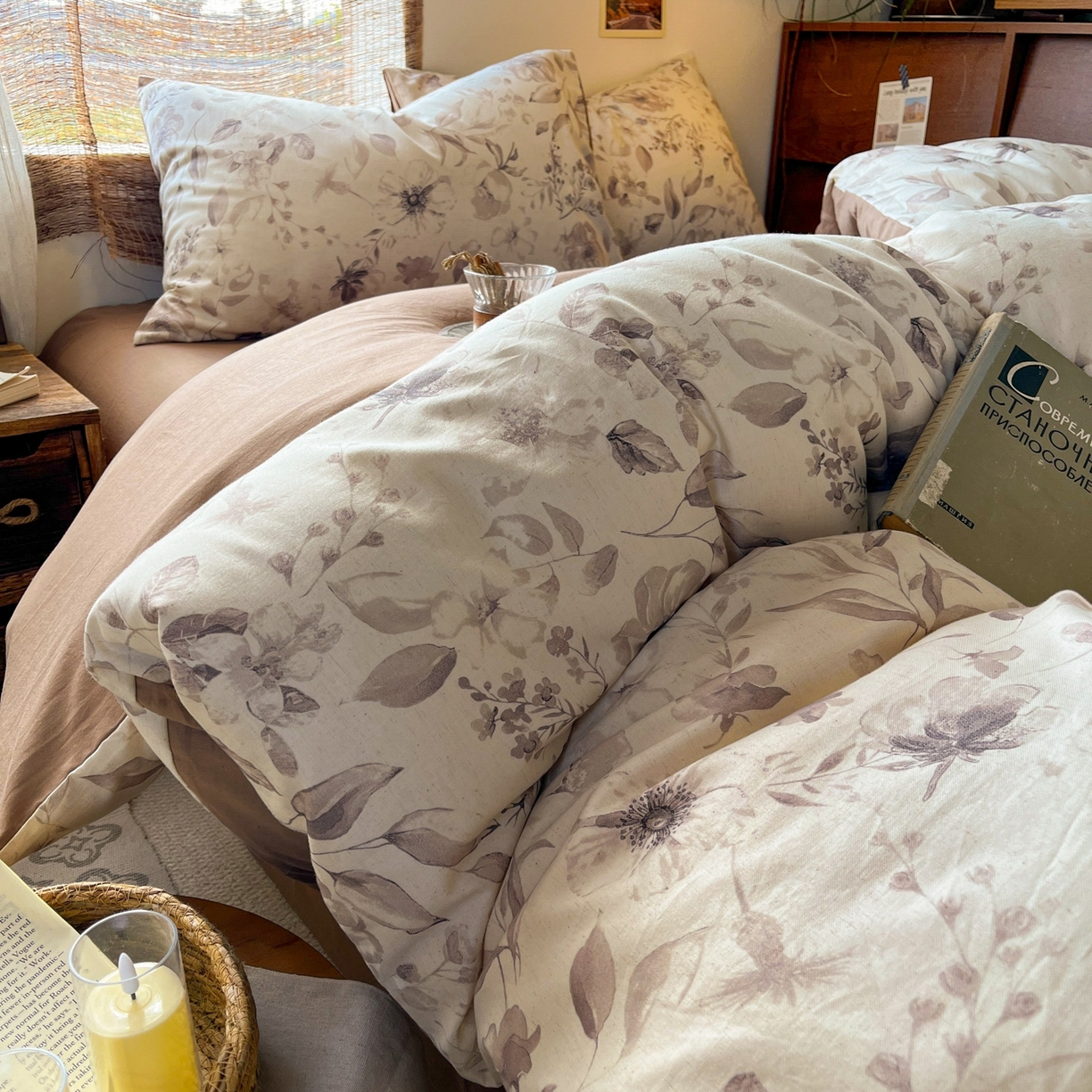 91家纺网 家纺一手货源 找家纺 （总）金丝鸟家纺 2026春夏新款全棉纯棉棉麻印花四件套