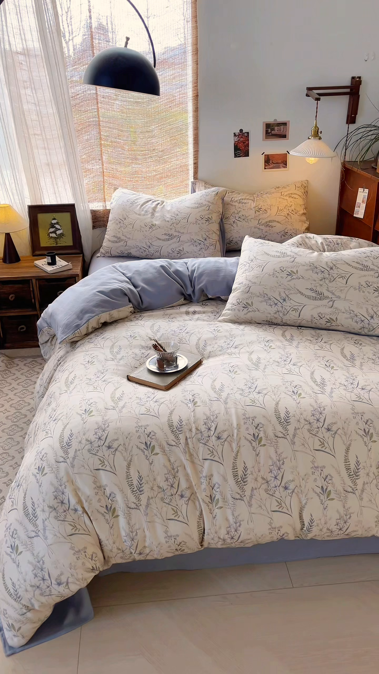 91家纺网 家纺一手货源 找家纺 金丝鸟家纺 2026春夏新款全棉纯棉棉麻印花四件套 草坪