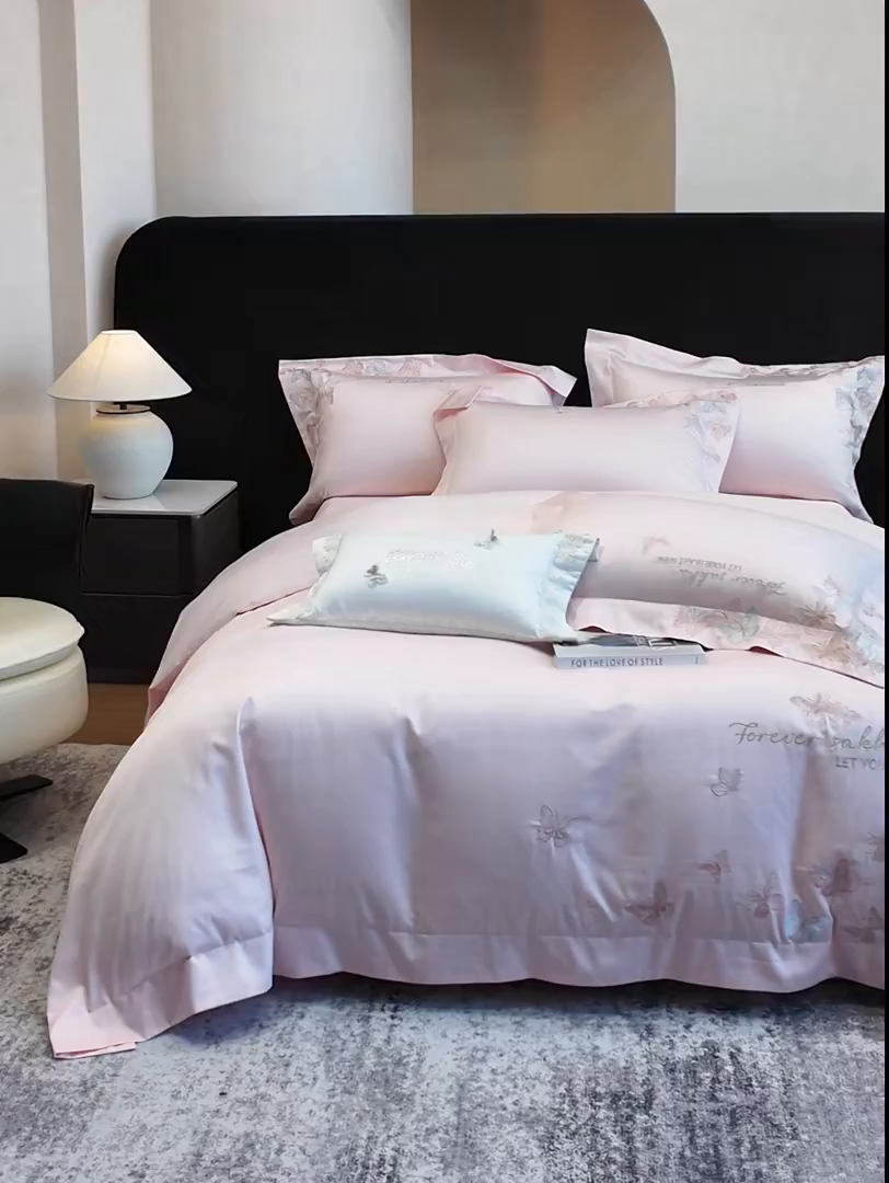 91家纺网 家纺一手货源 找家纺 （总）星蕴家纺 2026新款双股贡缎长绒棉四件套-挚爱