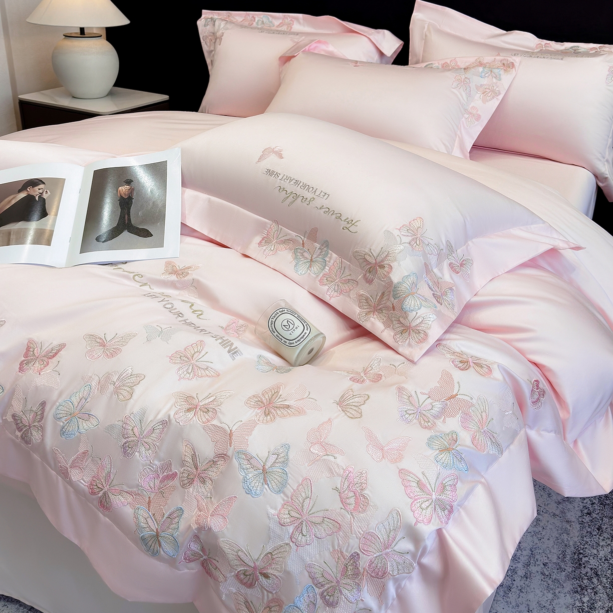 91家纺网 家纺一手货源 找家纺 （总）星蕴家纺 2026新款双股贡缎长绒棉四件套-挚爱