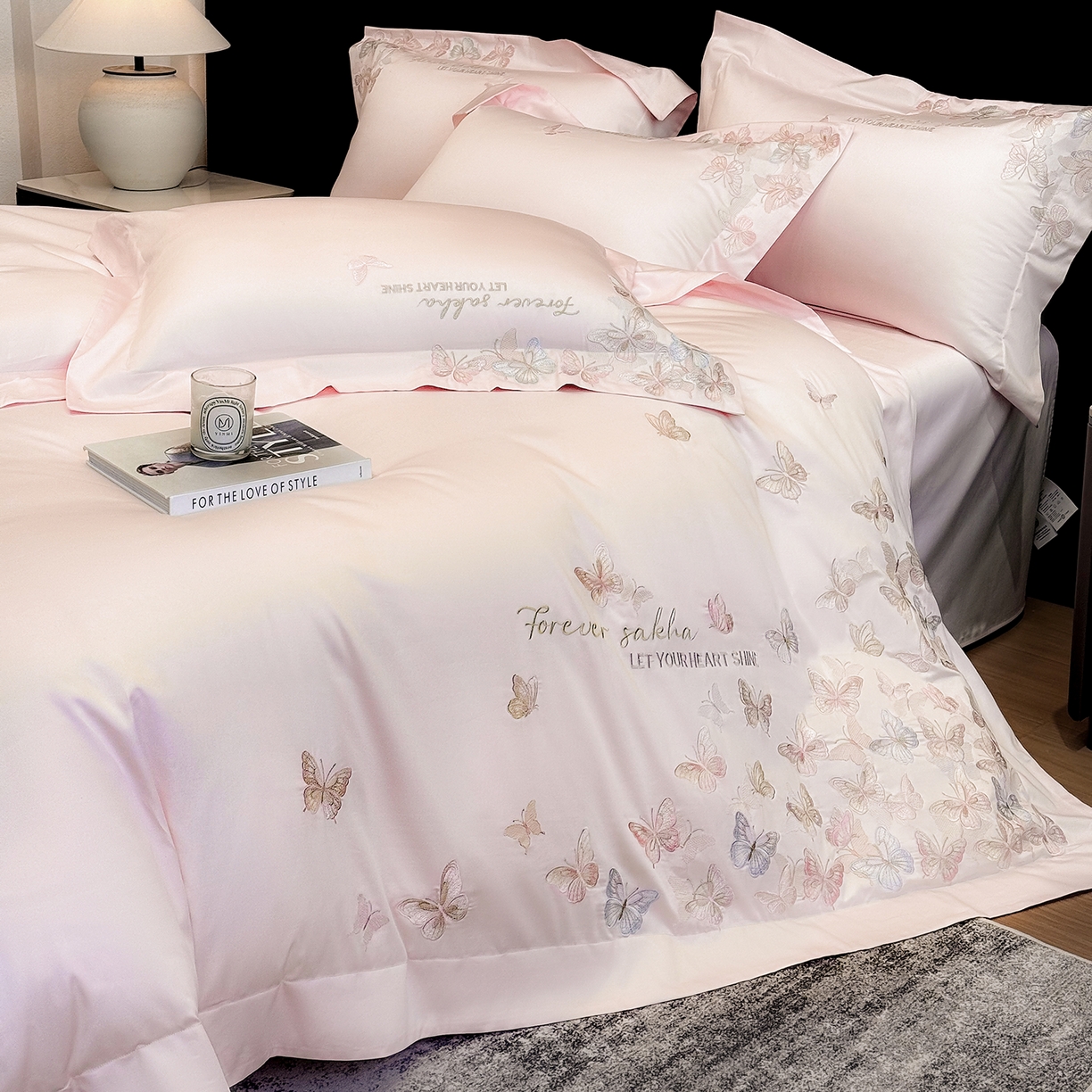 91家纺网 家纺一手货源 找家纺 （总）星蕴家纺 2026新款双股贡缎长绒棉四件套-挚爱