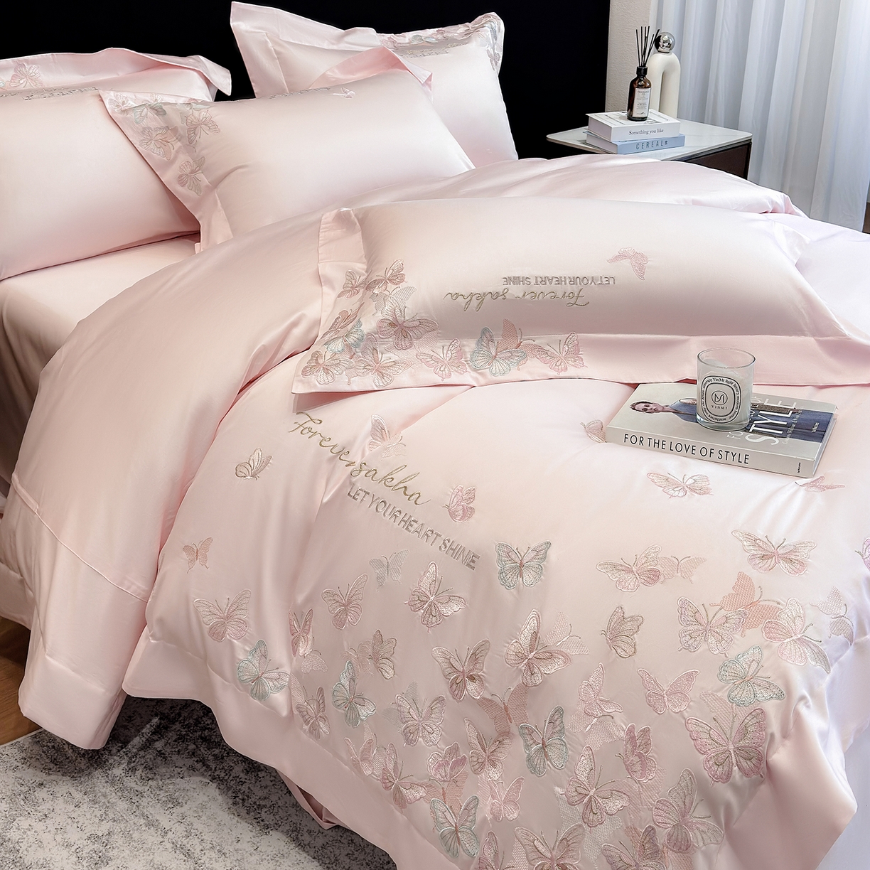 91家纺网 家纺一手货源 找家纺 （总）星蕴家纺 2026新款双股贡缎长绒棉四件套-挚爱