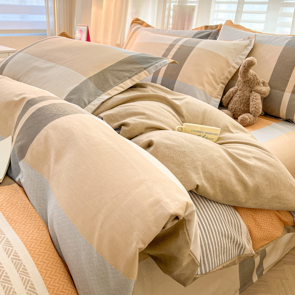 91家纺网 家纺一手货源 找家纺 （总）珂博家纺 2026新款12868全棉纯棉小清新印花四件套