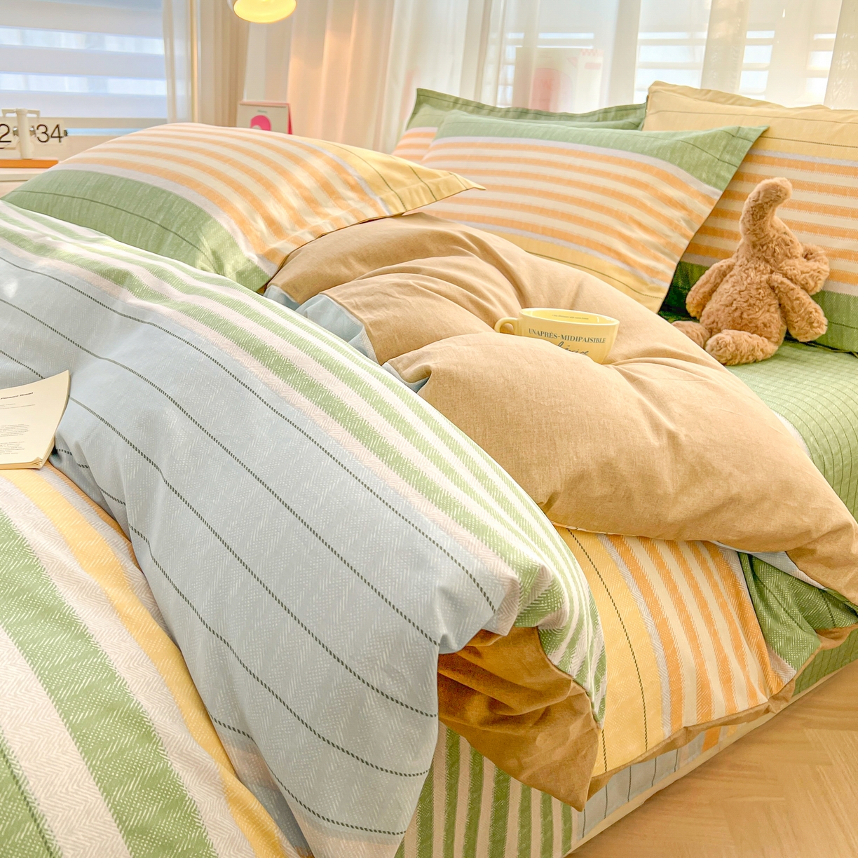 91家纺网 家纺一手货源 找家纺 （总）珂博家纺 2026新款12868全棉纯棉小清新印花四件套