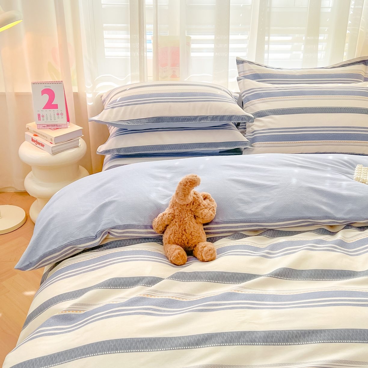 91家纺网 家纺一手货源 找家纺 （总）珂博家纺 2026新款12868全棉纯棉小清新印花四件套