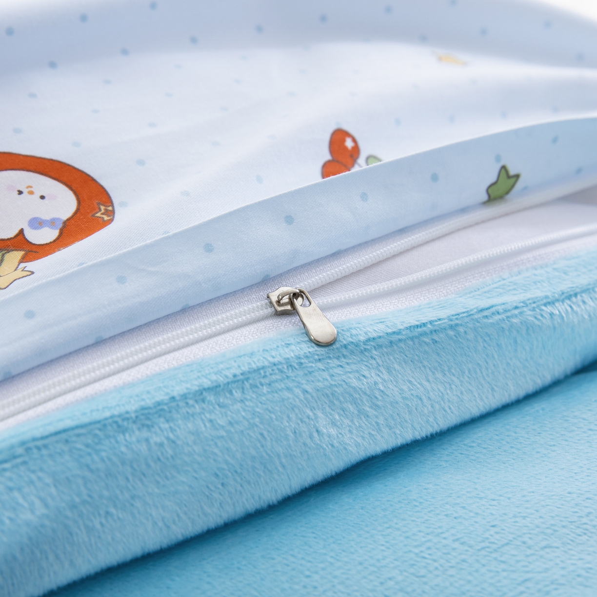 91家纺网 家纺一手货源 找家纺 乐秀 2026新款幼儿园双面四季款儿童床垫套+床垫芯 星星小伙伴