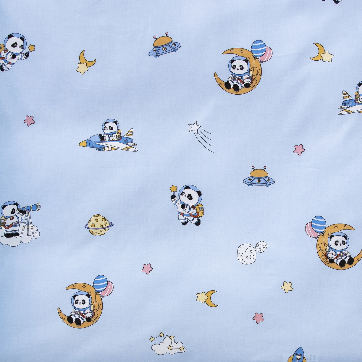 91家纺网 家纺一手货源 找家纺 乐秀 2026新款幼儿园双面四季款儿童床垫套+床垫芯 熊猫太空人