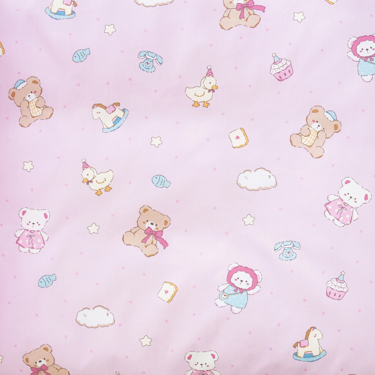 91家纺网 家纺一手货源 找家纺 乐秀 2026新款幼儿园双面四季款儿童床垫套+床垫芯 云朵小熊