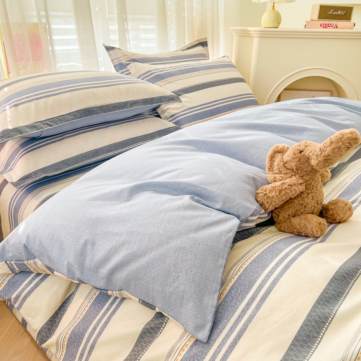 91家纺网 家纺一手货源 找家纺 珂博家纺 2026新款12868全棉纯棉小清新印花四件套 潮流前线