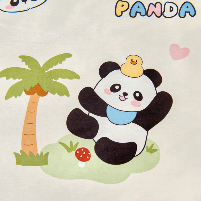 91家纺网 家纺一手货源 找家纺 鱼宝2026新款全棉幼儿园套件--萌趣系列 森林熊猫绿