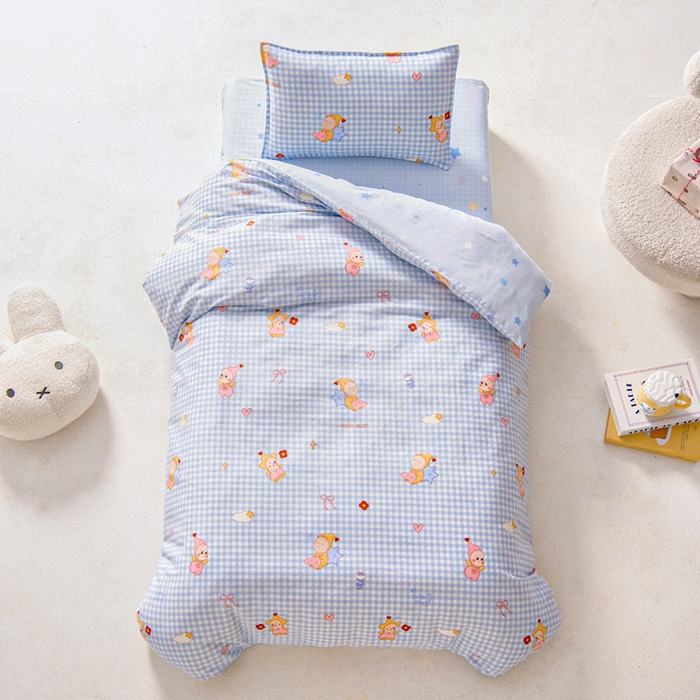 91家纺网 家纺一手货源 找家纺 鱼宝2026新款全棉幼儿园套件--萌趣系列 可爱宝宝