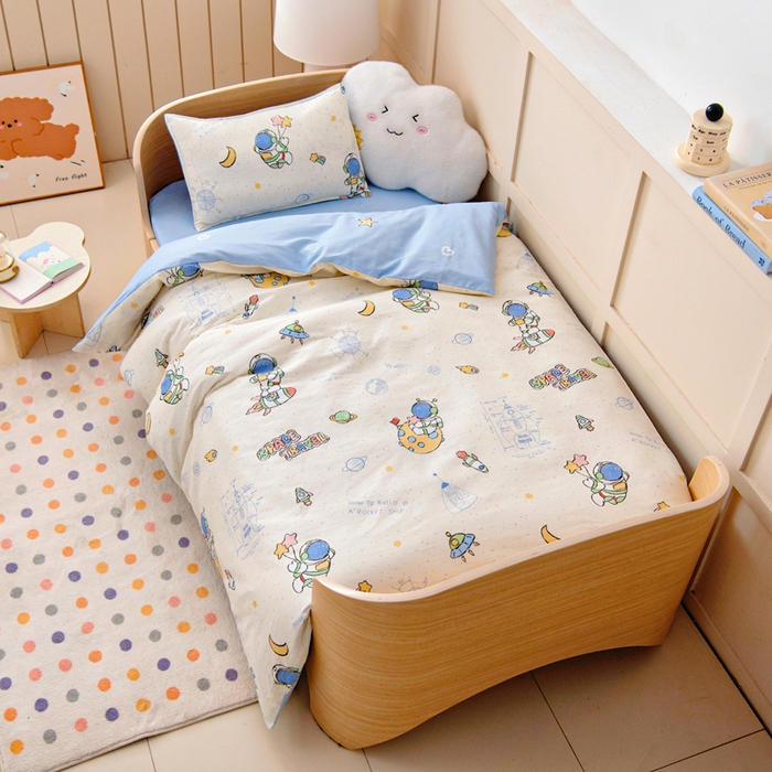 91家纺网 家纺一手货源 找家纺 鱼宝2026新款全棉幼儿园套件--萌趣系列 奇妙宇宙