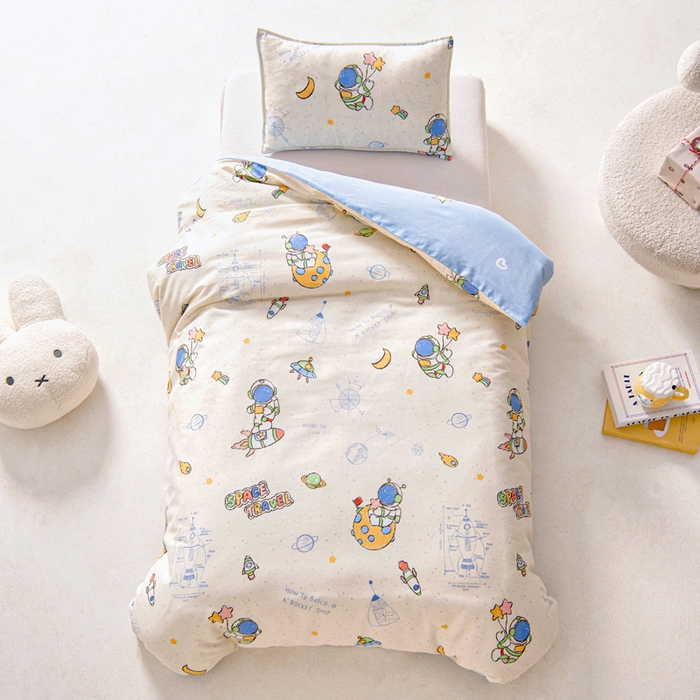 91家纺网 家纺一手货源 找家纺 鱼宝2026新款全棉幼儿园套件--萌趣系列 奇妙宇宙