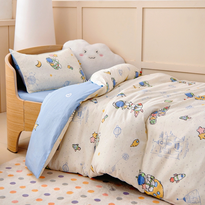 91家纺网 家纺一手货源 找家纺 鱼宝2026新款全棉幼儿园套件--萌趣系列 奇妙宇宙