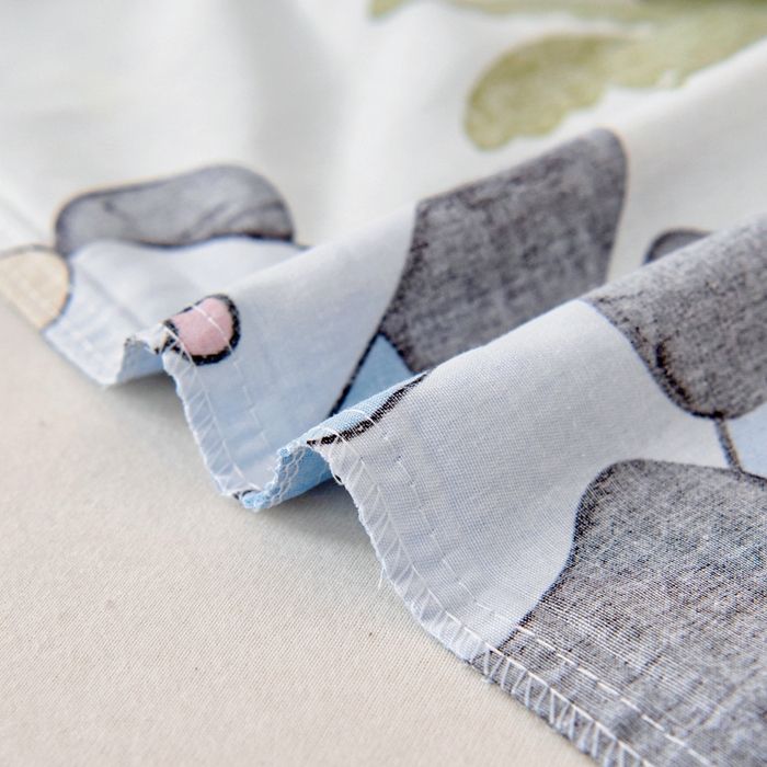 91家纺网 家纺一手货源 找家纺 鱼宝2026新款全棉幼儿园套件--萌趣系列 森林熊猫蓝