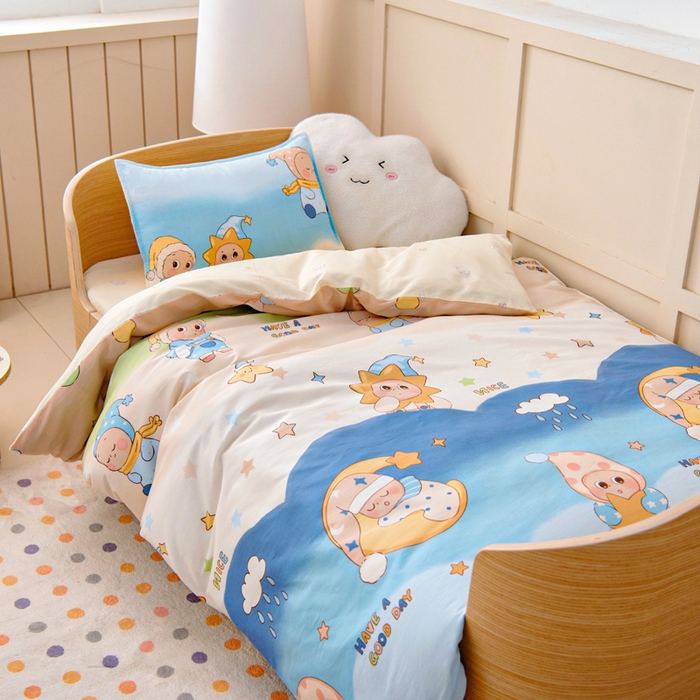 91家纺网 家纺一手货源 找家纺 鱼宝2026新款全棉幼儿园套件--萌趣系列 星梦童话