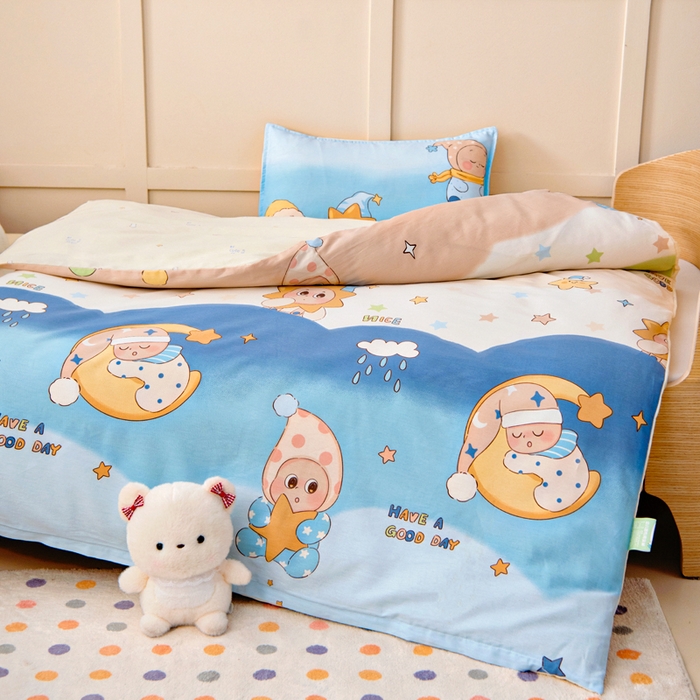 91家纺网 家纺一手货源 找家纺 鱼宝2026新款全棉幼儿园套件--萌趣系列 星梦童话