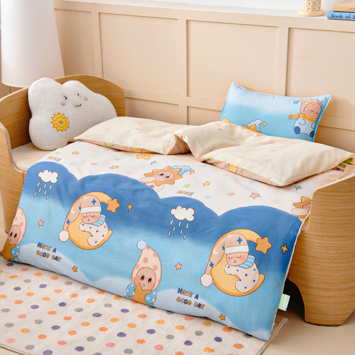 91家纺网 家纺一手货源 找家纺 鱼宝2026新款全棉幼儿园套件--萌趣系列 星梦童话