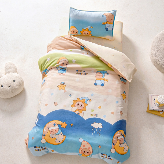 91家纺网 家纺一手货源 找家纺 鱼宝2026新款全棉幼儿园套件--萌趣系列 星梦童话