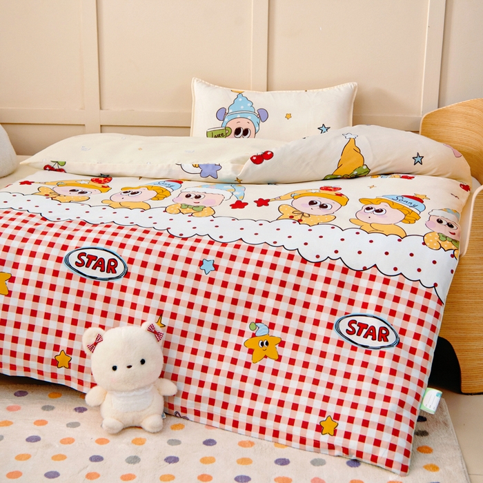 91家纺网 家纺一手货源 找家纺 鱼宝2026新款全棉幼儿园套件--萌趣系列 星星漫游记