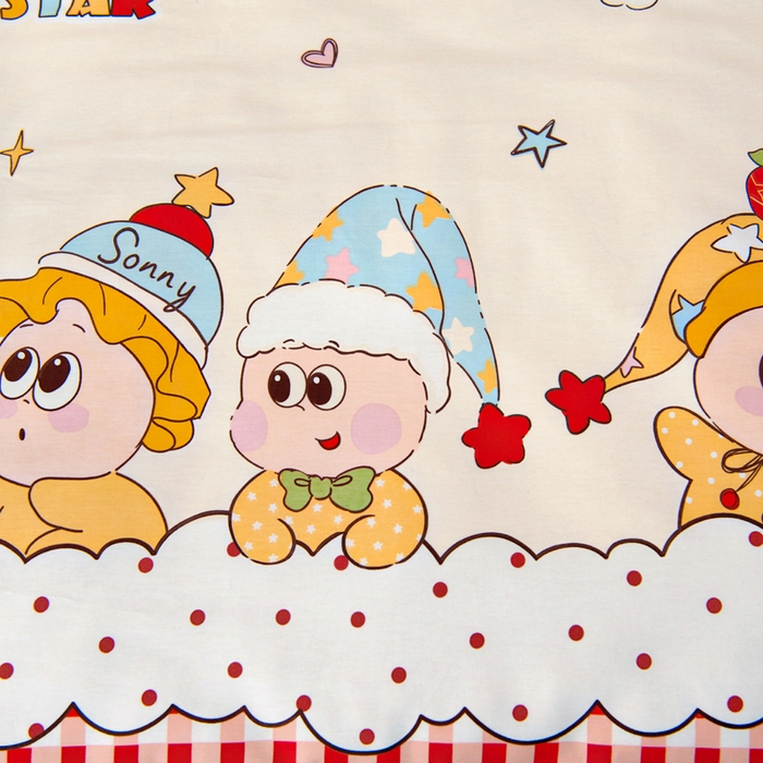 91家纺网 家纺一手货源 找家纺 鱼宝2026新款全棉幼儿园套件--萌趣系列 星星漫游记