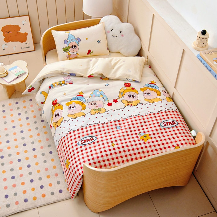 91家纺网 家纺一手货源 找家纺 鱼宝2026新款全棉幼儿园套件--萌趣系列 星星漫游记