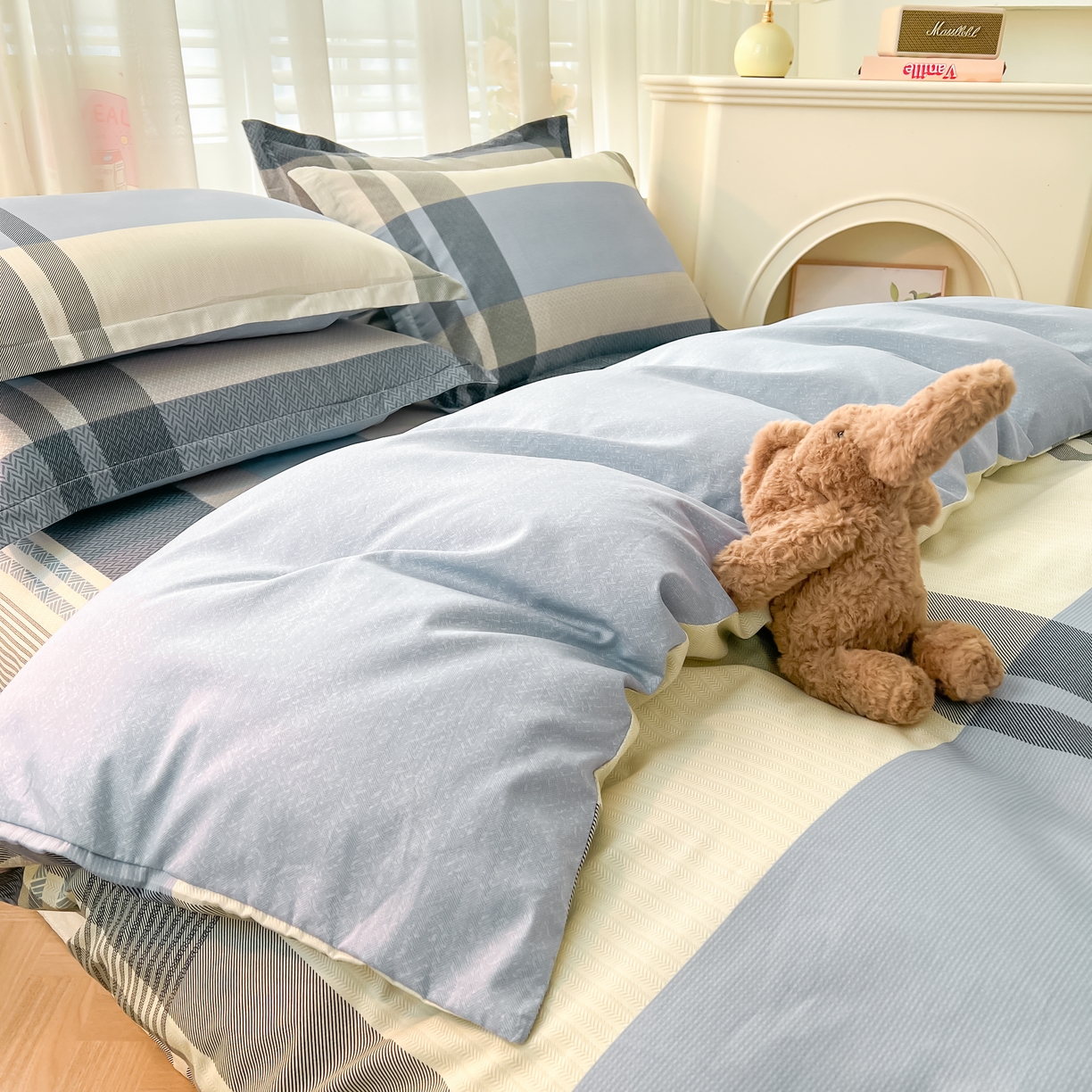 91家纺网 家纺一手货源 找家纺 珂博家纺 2026新款12868全棉纯棉小清新印花系列单品被套 格调都市