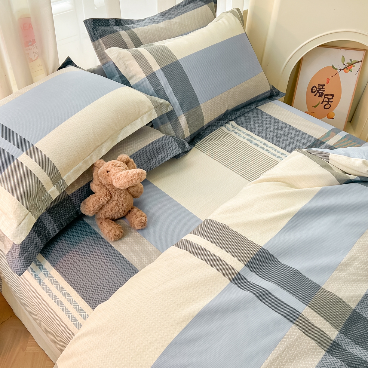 91家纺网 家纺一手货源 找家纺 珂博家纺 2026新款12868全棉纯棉小清新印花系列单品被套 格调都市