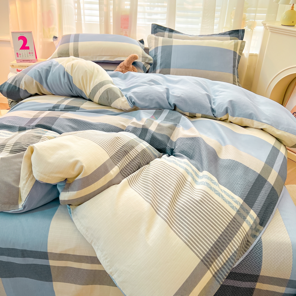 91家纺网 家纺一手货源 找家纺 珂博家纺 2026新款12868全棉纯棉小清新印花系列单品被套 格调都市