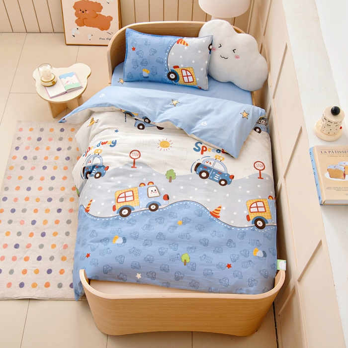 鱼宝2026新款全棉幼儿园套件--萌趣系列 阳光车队