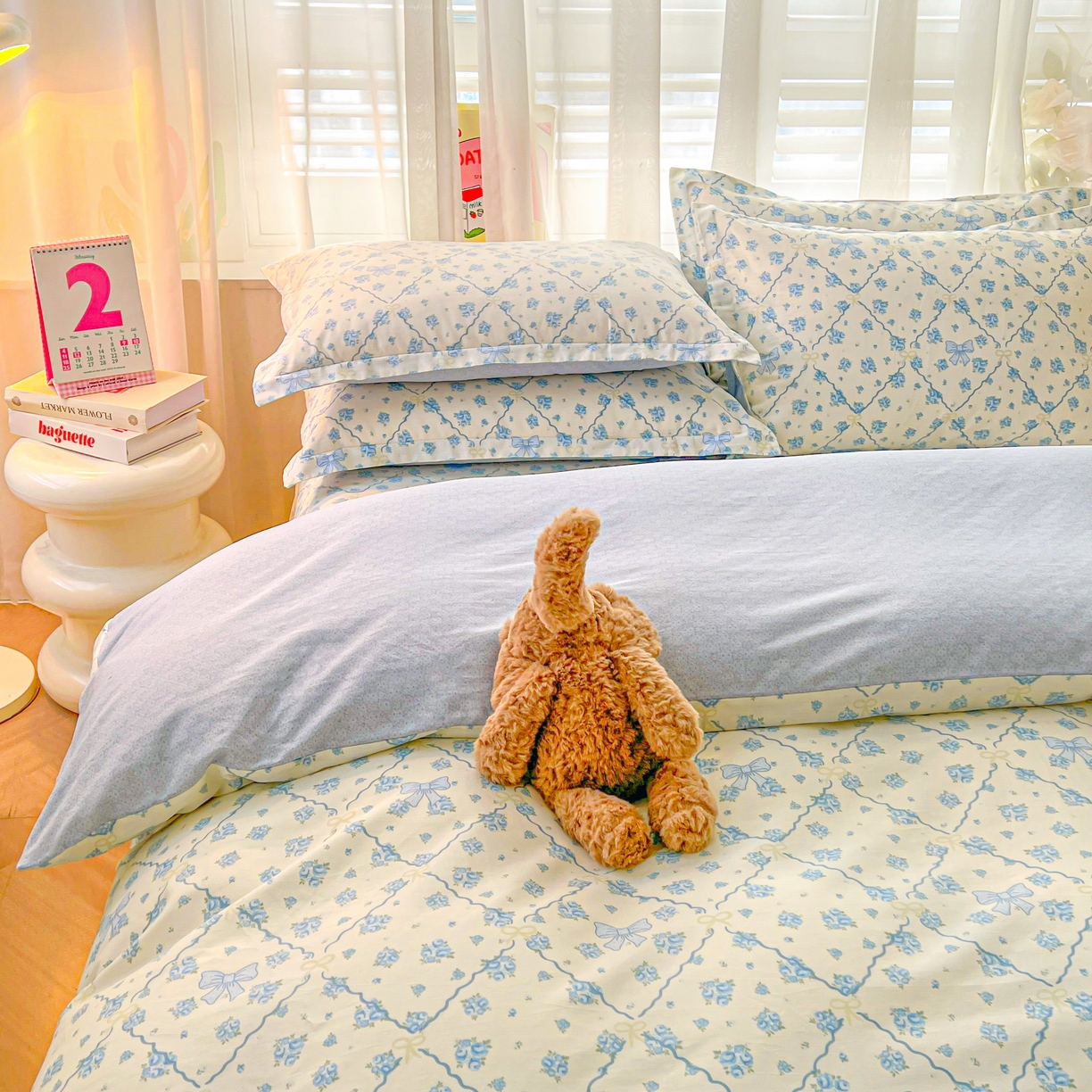 91家纺网 家纺一手货源 找家纺 珂博家纺 2026新款12868全棉纯棉小清新印花系列单品被套 浪漫满屋