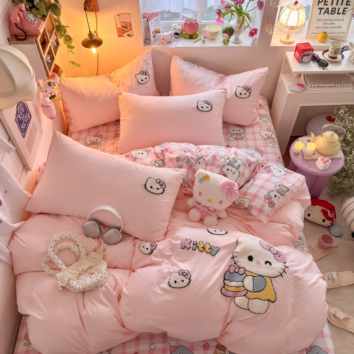 91家纺网 家纺一手货源 找家纺 （总）优卡迪家纺馆 2026新款水洗棉印加绣四件套