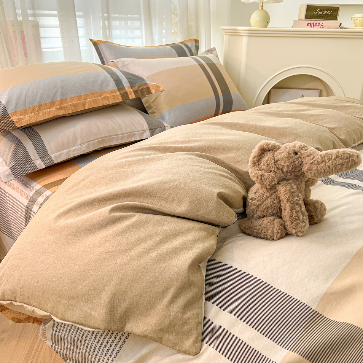 91家纺网 家纺一手货源 找家纺 珂博家纺 2026新款12868全棉纯棉小清新印花系列单品被套 曼塔罗