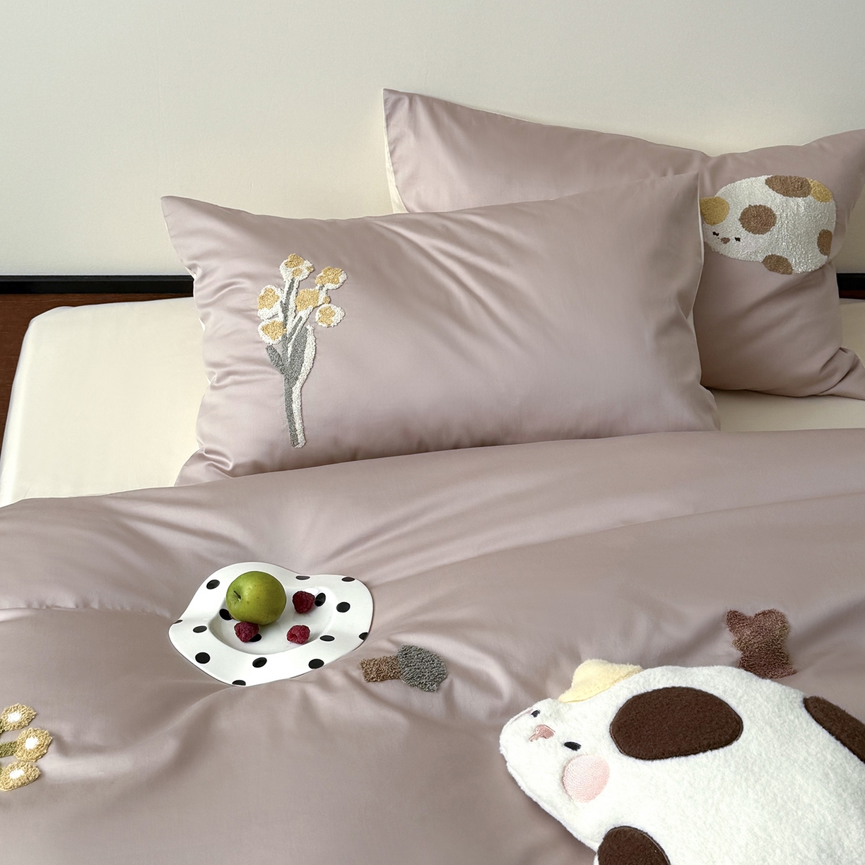 91家纺网 家纺一手货源 找家纺 （总）鹿班家居 2026春季新品100S长绒棉毛巾绣系列四件套-午后（标准会员-20元）