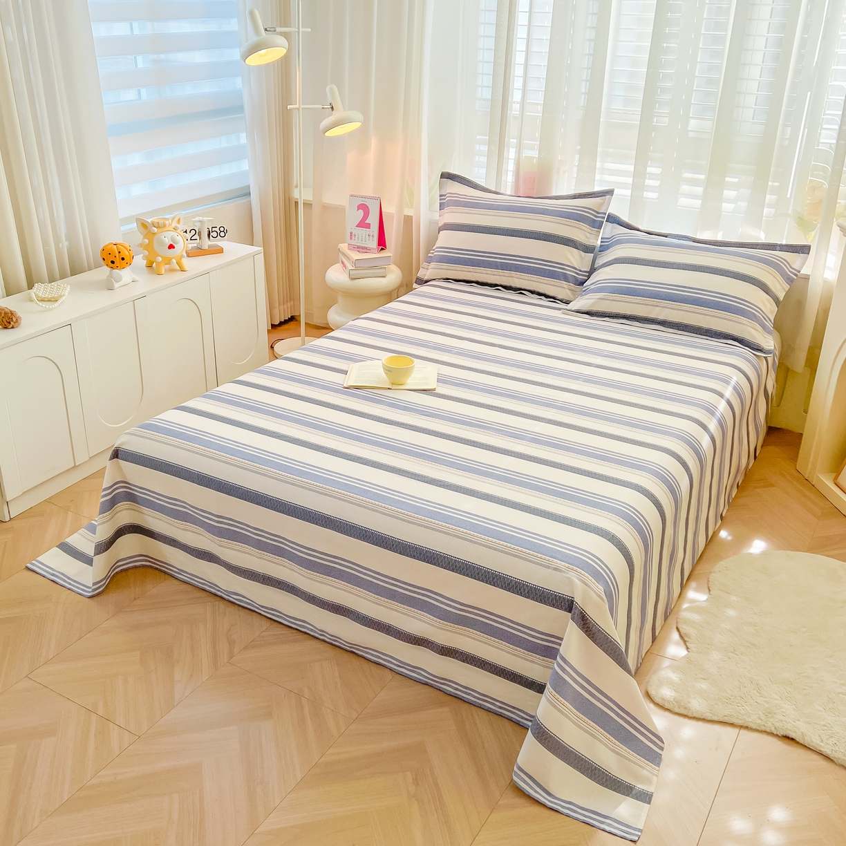 91家纺网 家纺一手货源 找家纺 （总）珂博家纺 2026新款12868全棉纯棉小清新印花系列单床单床笠