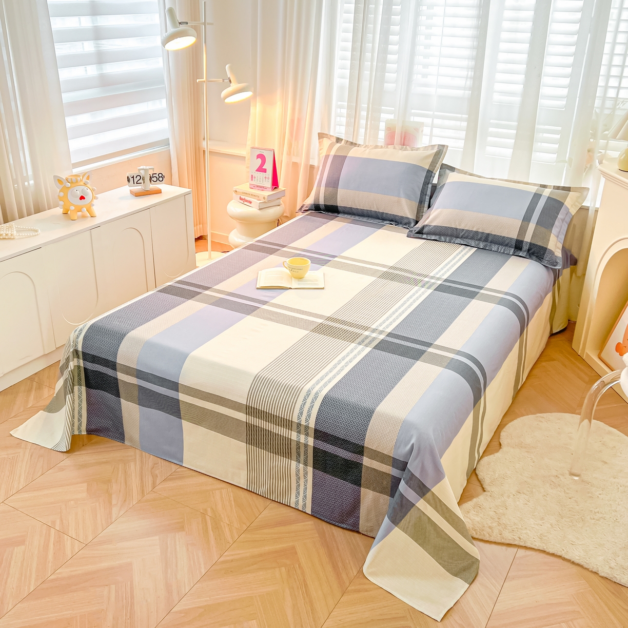 91家纺网 家纺一手货源 找家纺 （总）珂博家纺 2026新款12868全棉纯棉小清新印花系列单床单床笠