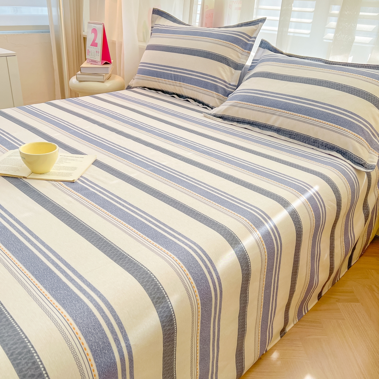 91家纺网 家纺一手货源 找家纺 （总）珂博家纺 2026新款12868全棉纯棉小清新印花系列单床单床笠