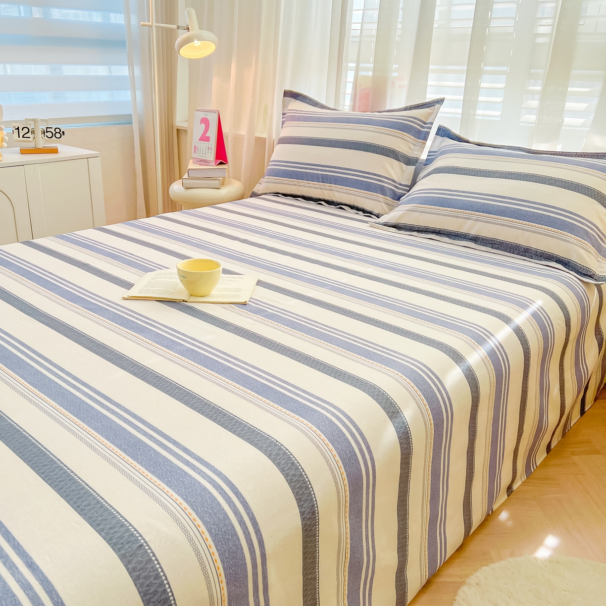 91家纺网 家纺一手货源 找家纺 （总）珂博家纺 2026新款12868全棉纯棉小清新印花系列单床单床笠