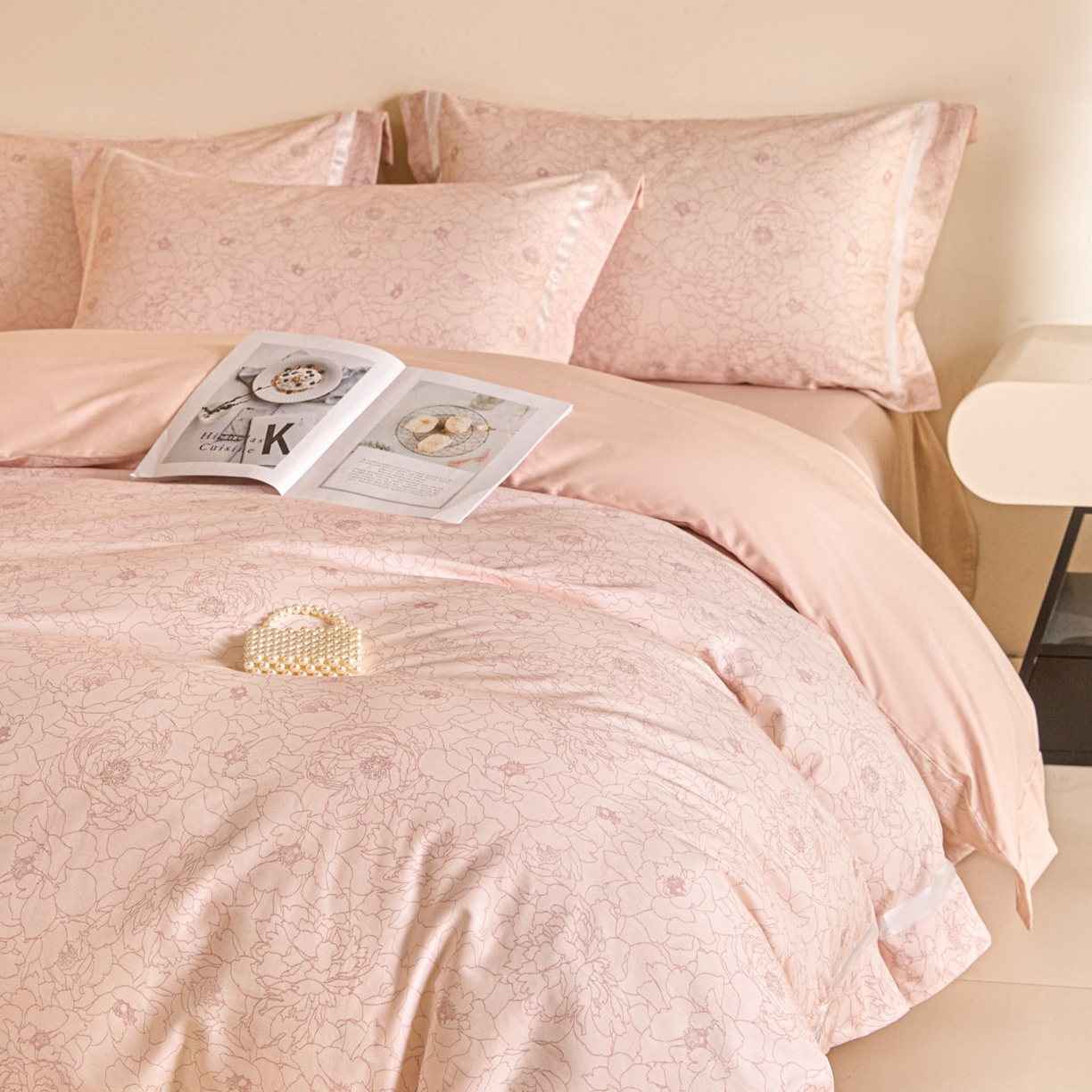 91家纺网 家纺一手货源 找家纺 （总）【控价】新方向 2026年 数码印花50s双股全棉纯棉贡缎长绒棉四件套-约定