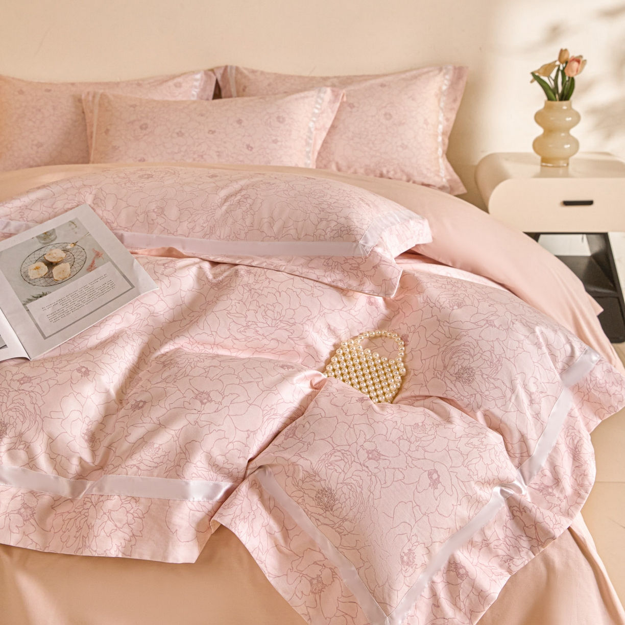 91家纺网 家纺一手货源 找家纺 （总）【控价】新方向 2026年 数码印花50s双股全棉纯棉贡缎长绒棉四件套-约定