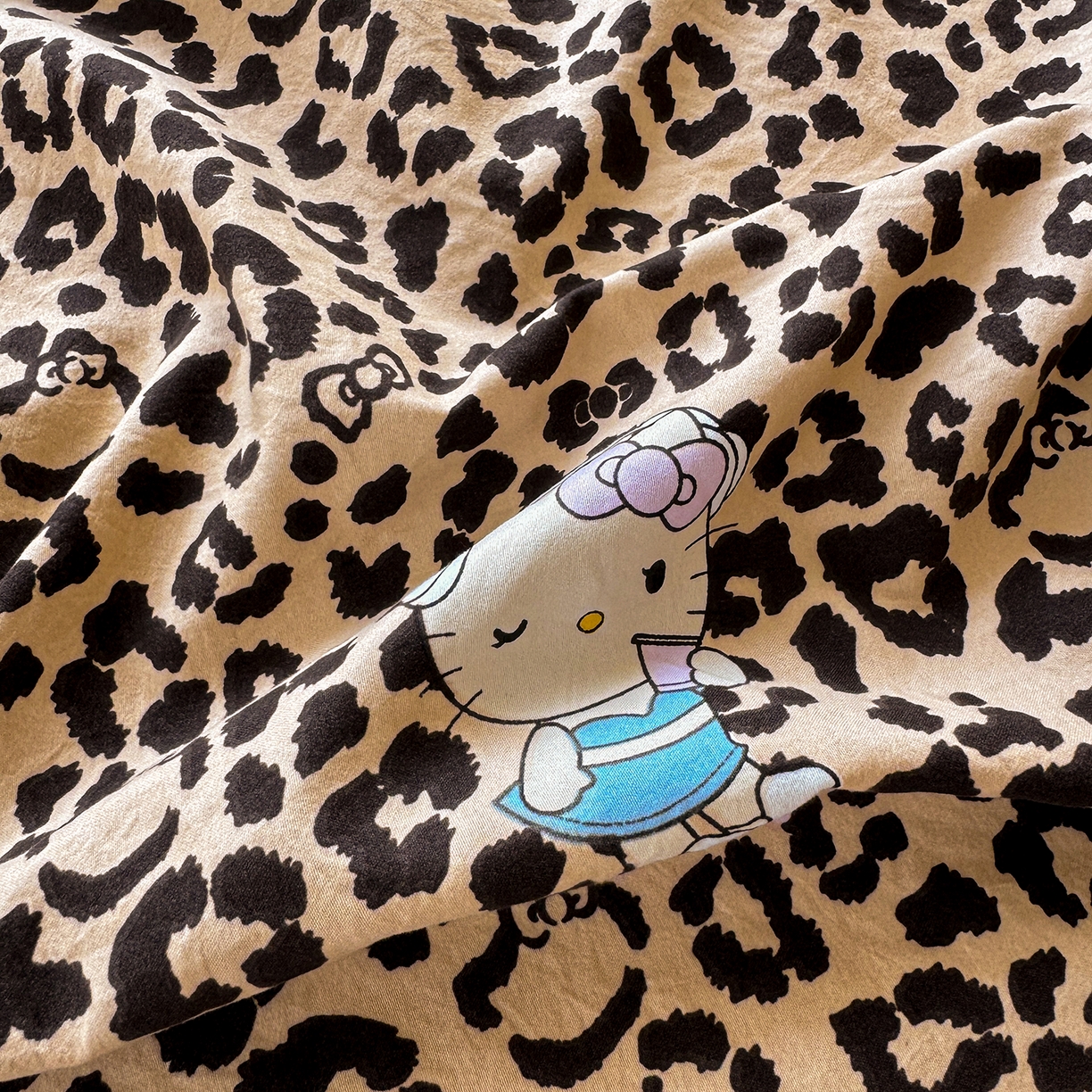 91家纺网 家纺一手货源 找家纺 沐芷 2026 【提供买家秀】古法水洗仿棉床笠席梦思床罩床垫防滑床套罩床笠三件套 豹纹音乐