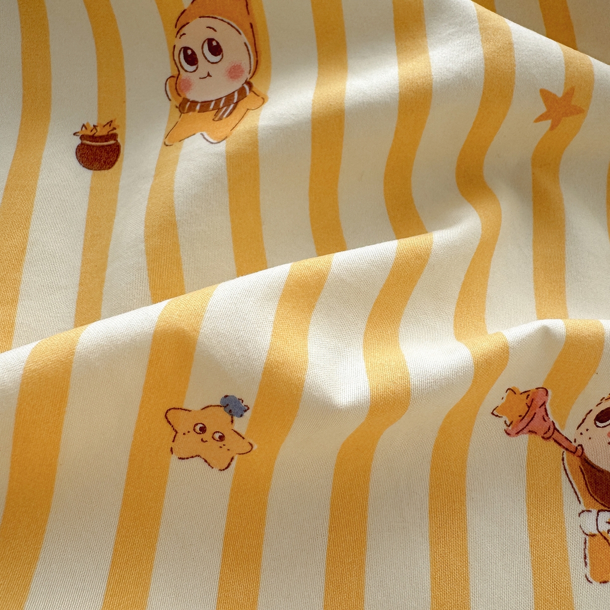 91家纺网 家纺一手货源 找家纺 沐芷 2026 【提供买家秀】古法水洗仿棉床笠席梦思床罩床垫防滑床套罩床笠三件套 星仔