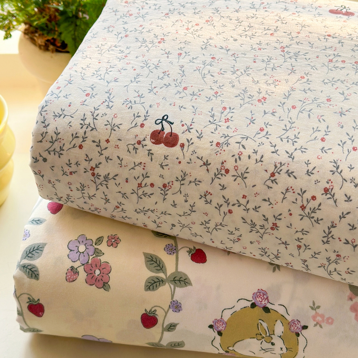 91家纺网 家纺一手货源 找家纺 沐芷 2026 【提供买家秀】古法水洗仿棉床笠席梦思床罩床垫防滑床套罩床笠三件套 组合图