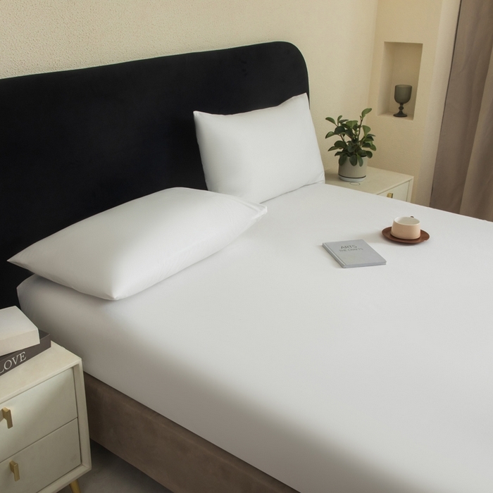 91家纺网 家纺一手货源 找家纺 （总）三悦四季 2026新款纯色亲肤磨毛防水床笠跨境直播爆款床笠三件套外贸可定制任意尺寸