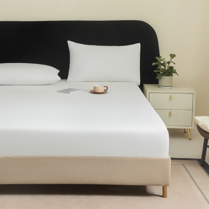 91家纺网 家纺一手货源 找家纺 （总）三悦四季 2026新款纯色亲肤磨毛防水床笠跨境直播爆款床笠三件套外贸可定制任意尺寸