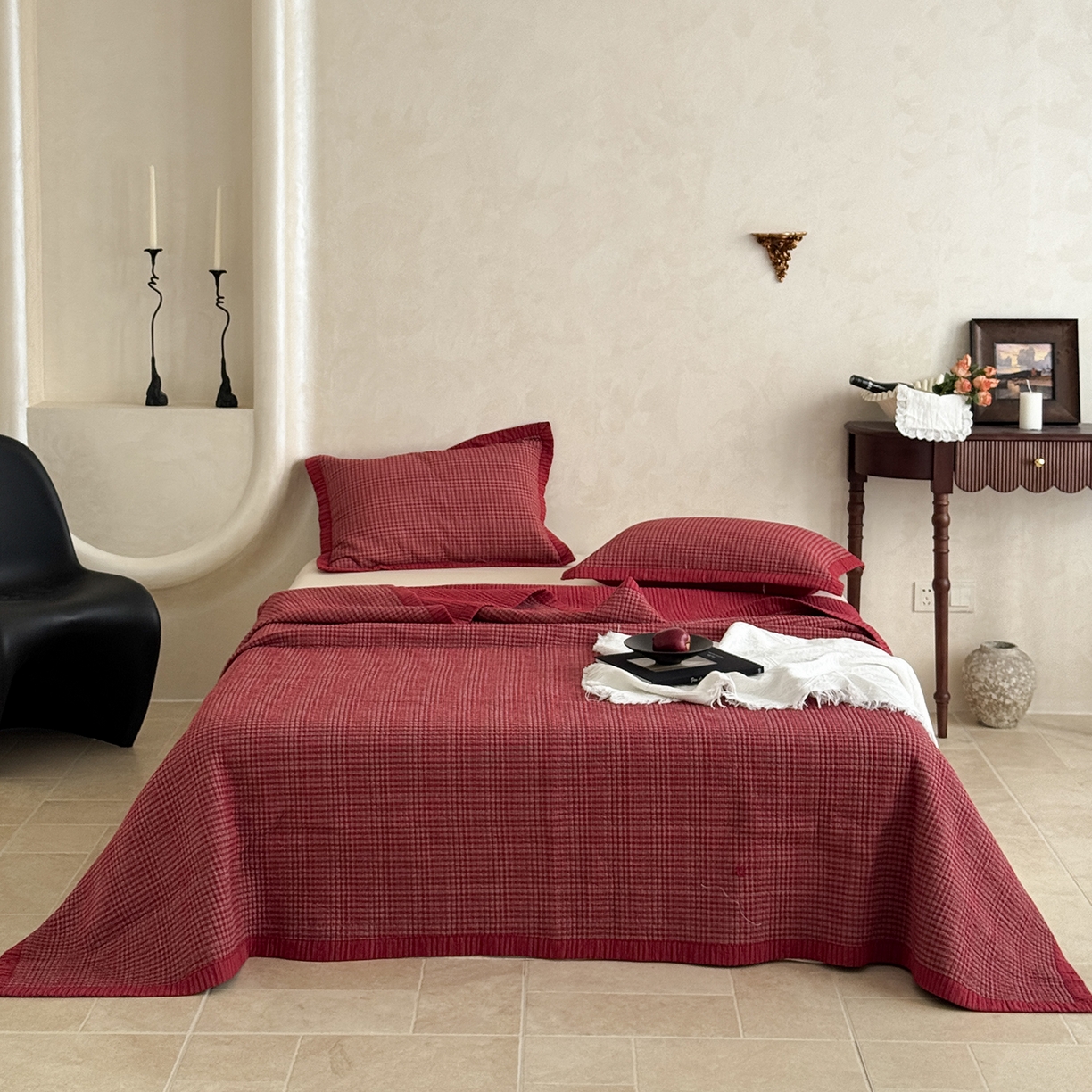 91家纺网 家纺一手货源 找家纺 （总）床盖工厂店 2026新款双面水洗全棉填充新疆棉花床盖四件套